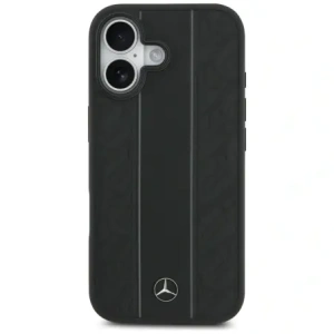 Mercedes Bőr Laurel Leaves Csíkok MagSafe Apple iPhone 17 fekete