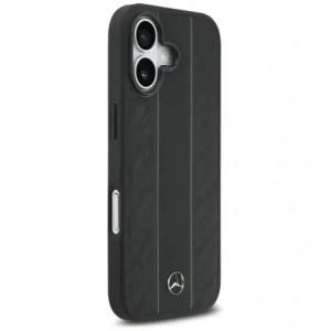 Mercedes Bőr Laurel Leaves Csíkok MagSafe Apple iPhone 17 fekete