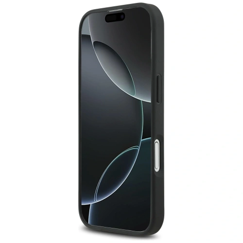 Etui Mercedes Leather Laurel Leaves Stripes MagSafe do Apple iPhone 17 czarny