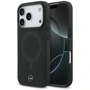 Mercedes Simára Simás Bőr MagSafe Apple iPhone 17 Pro fekete