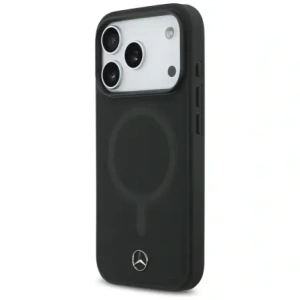 Etui Mercedes Plain Smooth Leather MagSafe do Apple iPhone 17 Pro czarny