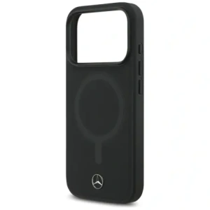Etui Mercedes Plain Smooth Leather MagSafe do Apple iPhone 17 Pro czarny