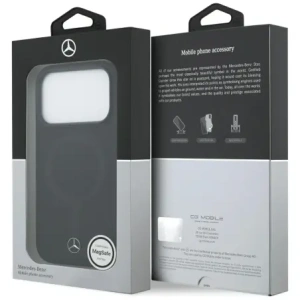 Mercedes Simára Simás Bőr MagSafe Apple iPhone 17 Pro fekete