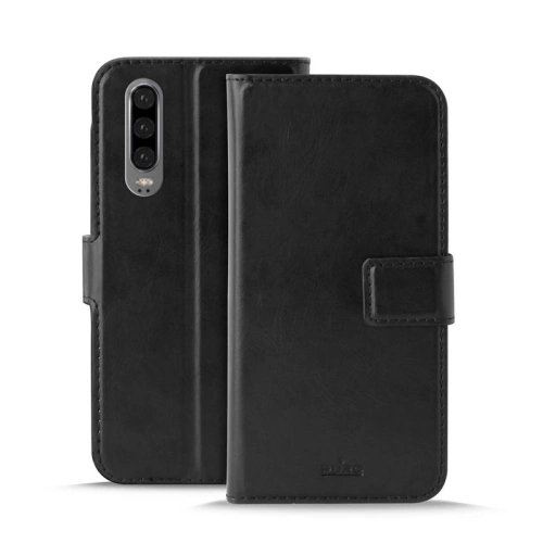 Etui PURO Booklet Wallet Case Huawei P30 z kieszeniami na karty + stand up (czarny)