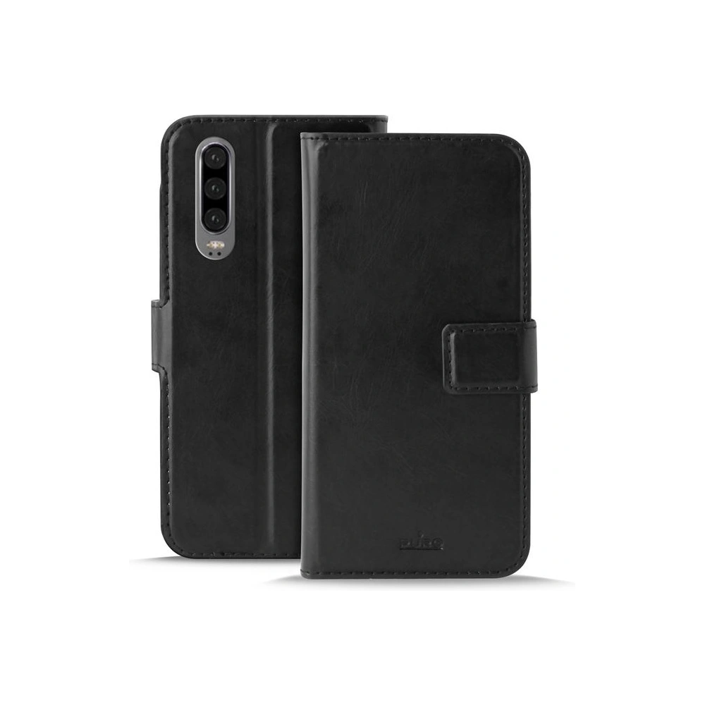 Hurtownia GSM - Etui PURO Booklet Wallet Case Huawei P30 s kapsami na karty + stojánek (černý) - PUR023BLK - {ean13} - Hurt