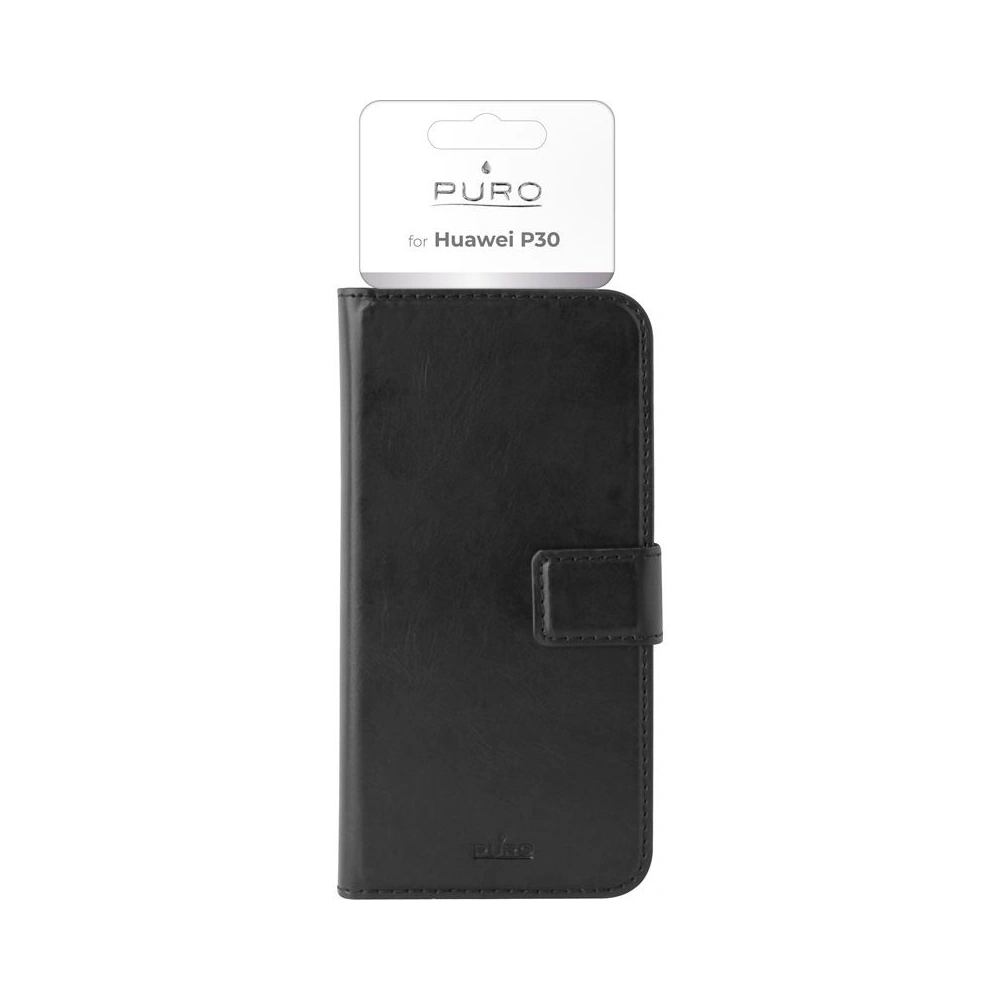 Hurtownia GSM - Etui PURO Booklet Wallet Case Huawei P30 s kapsami na karty + stojánek (černý) - PUR023BLK - {ean13} - Hurt
