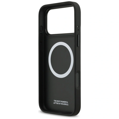 Etui BMW M Tricolor Metal Logo MagSafe do Apple iPhone 17 Pro Max szary