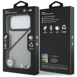 BMW M Tricolor Metal Logo MagSafe Apple iPhone 17 Pro Max šedá
