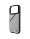 Etui BMW M Tricolor Metal Logo MagSafe do Apple iPhone 17 Pro szary