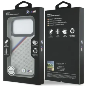 BMW M Tricolor Metal Logo MagSafe Apple iPhone 17 Pro šedý