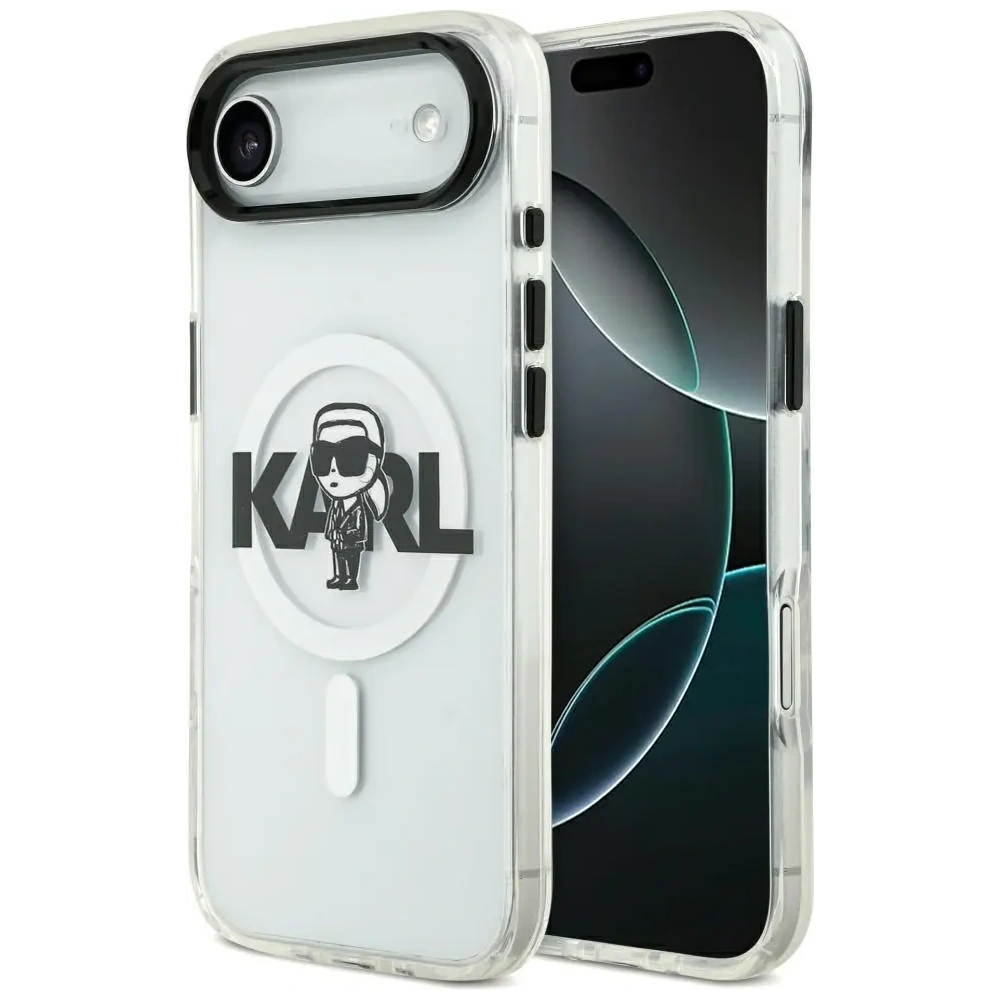 Etui Karl Lagerfeld IML Karl Sketch Logo MagSafe do Apple iPhone Air przezroczysty