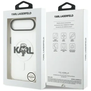 Etui Karl Lagerfeld IML Karl Sketch Logo MagSafe do Apple iPhone Air przezroczysty