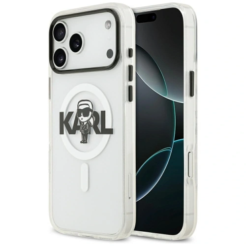 Etui Karl Lagerfeld IML Karl Sketch Logo MagSafe do Apple iPhone 17 Pro Max przezroczysty