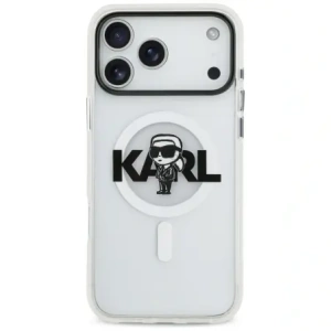 Etui Karl Lagerfeld IML Karl Sketch Logo MagSafe do Apple iPhone 17 Pro Max przezroczysty