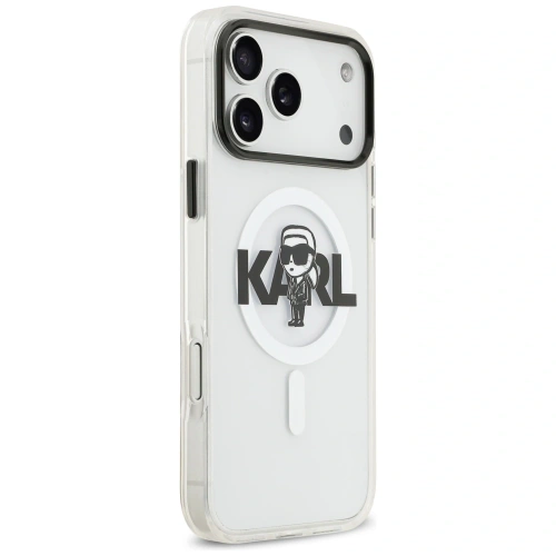 Etui Karl Lagerfeld IML Karl Sketch Logo MagSafe do Apple iPhone 17 Pro Max przezroczysty