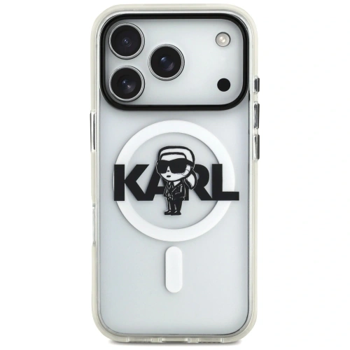 Etui Karl Lagerfeld IML Karl Sketch Logo MagSafe do Apple iPhone 17 Pro przezroczysty