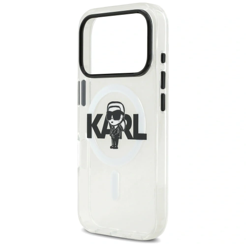 Etui Karl Lagerfeld IML Karl Sketch Logo MagSafe do Apple iPhone 17 Pro przezroczysty