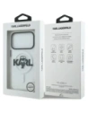 Etui Karl Lagerfeld IML Karl Sketch Logo MagSafe do Apple iPhone 17 Pro przezroczysty