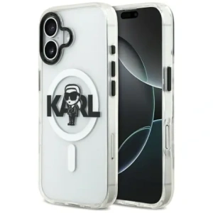 Etui Karl Lagerfeld IML Karl Sketch Logo MagSafe do Apple iPhone 17 przezroczysty