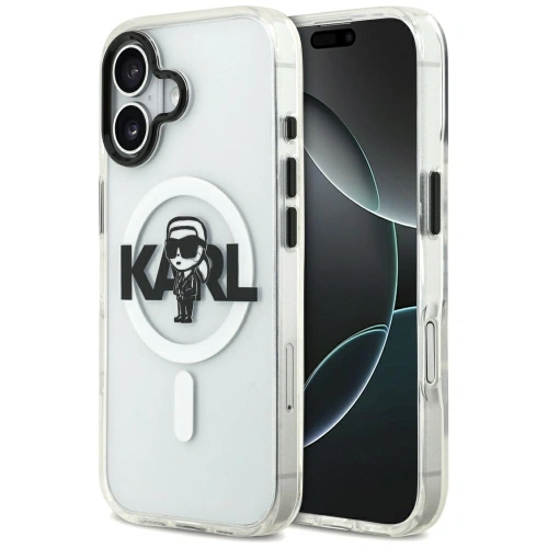 Etui Karl Lagerfeld IML Karl Sketch Logo MagSafe do Apple iPhone 17 przezroczysty