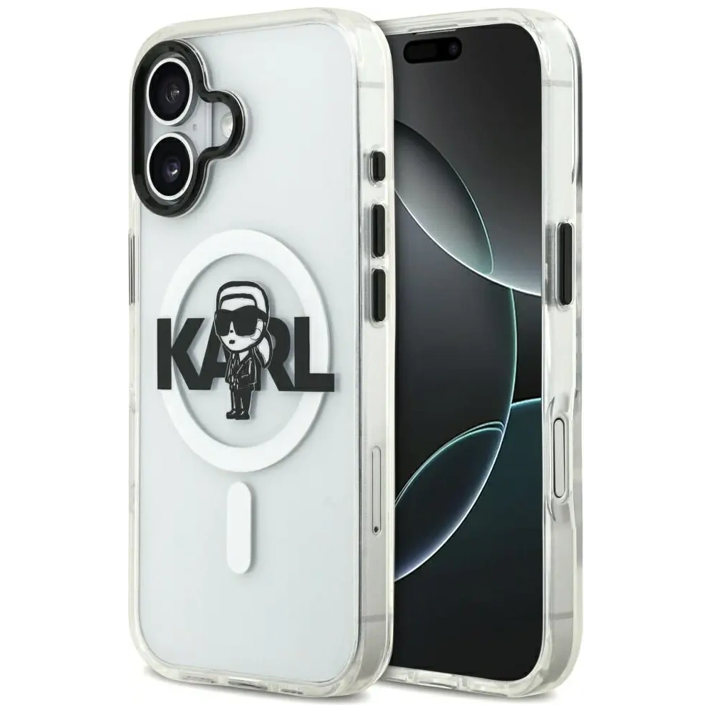 Etui Karl Lagerfeld IML Karl Sketch Logo MagSafe do Apple iPhone 17 przezroczysty