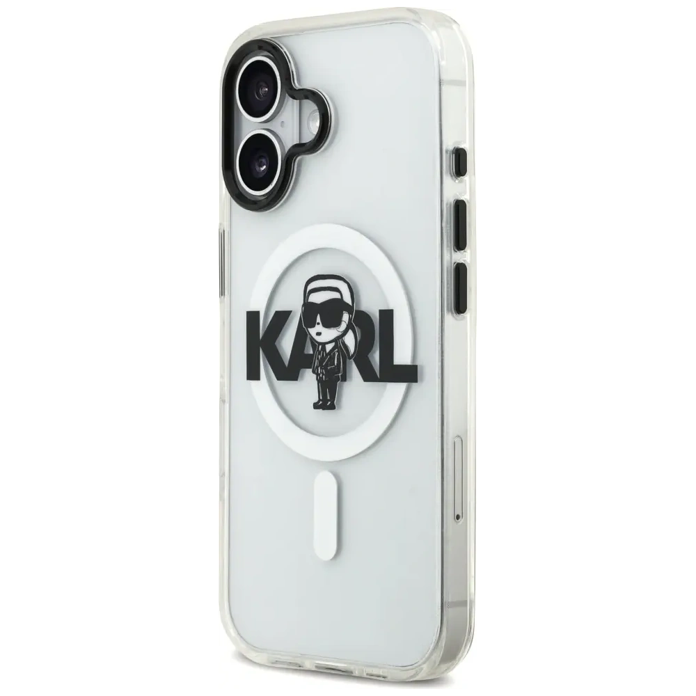 Etui Karl Lagerfeld IML Karl Sketch Logo MagSafe do Apple iPhone 17 przezroczysty