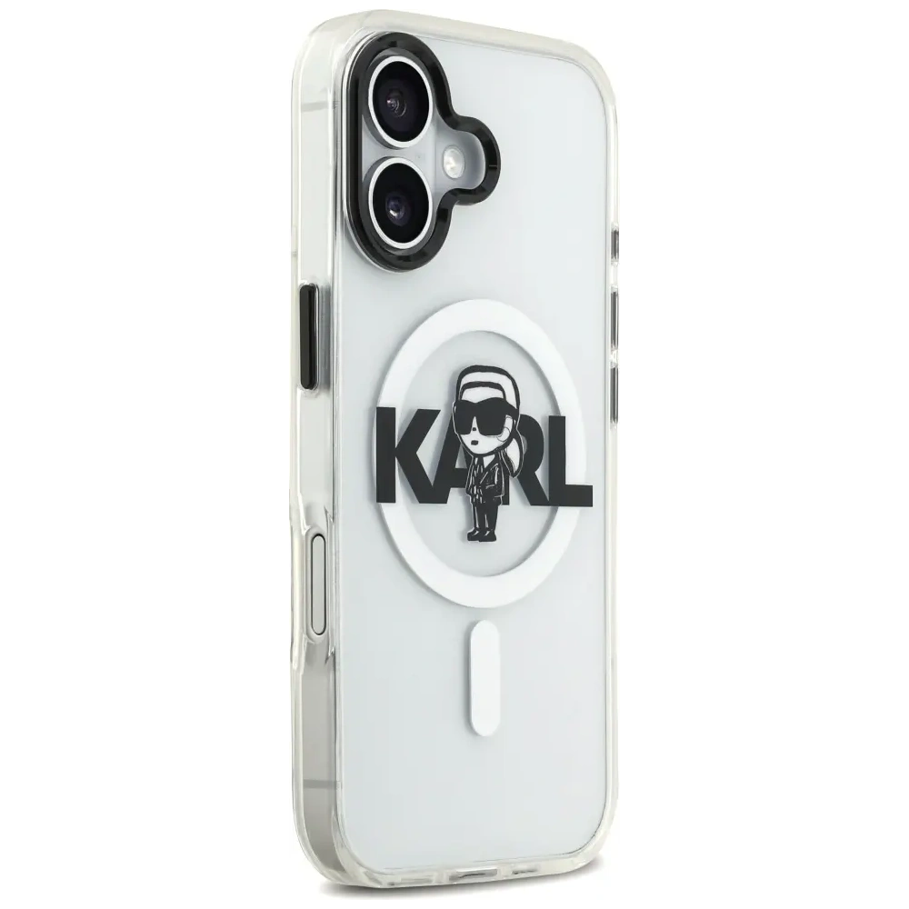 Etui Karl Lagerfeld IML Karl Sketch Logo MagSafe do Apple iPhone 17 przezroczysty