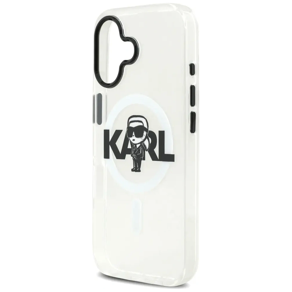 Etui Karl Lagerfeld IML Karl Sketch Logo MagSafe do Apple iPhone 17 przezroczysty