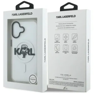 Etui Karl Lagerfeld IML Karl Sketch Logo MagSafe do Apple iPhone 17 przezroczysty
