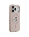 Etui Karl Lagerfeld Silicone Karl&Choupette Ring MagSafe do Apple iPhone 17 Pro różowy