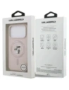 Etui Karl Lagerfeld Silicone Karl&Choupette Ring MagSafe do Apple iPhone 17 Pro różowy
