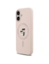 Etui Karl Lagerfeld Silicone Karl&Choupette Ring MagSafe do Apple iPhone 17 różowy