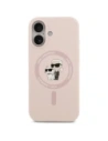 Etui Karl Lagerfeld Silicone Karl&Choupette Ring MagSafe do Apple iPhone 17 różowy