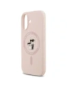 Etui Karl Lagerfeld Silicone Karl&Choupette Ring MagSafe do Apple iPhone 17 różowy