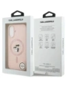 Etui Karl Lagerfeld Silicone Karl&Choupette Ring MagSafe do Apple iPhone 17 różowy