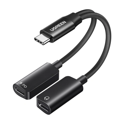 Karta dźwiękowa UGREEN CM821 USB-C / 2x USB-C (czarna)