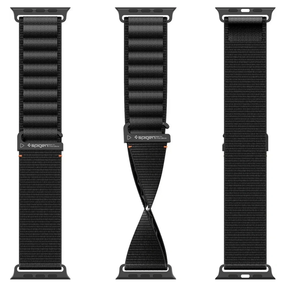 Pasek Spigen WBF1 Band do Apple Watch 6/7/8/9/10/SE/Ultra 1/2 44/45/46/49mm Black