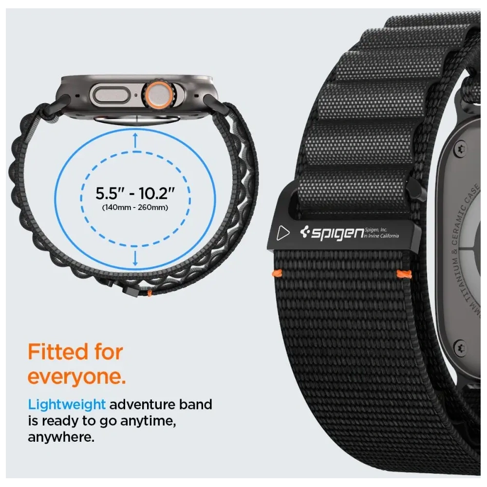 Pasek Spigen WBF1 Band do Apple Watch 6/7/8/9/10/SE/Ultra 1/2 44/45/46/49mm Black