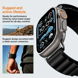 Pasek Spigen WBF1 Band do Apple Watch 6/7/8/9/10/SE/Ultra 1/2 44/45/46/49mm Black