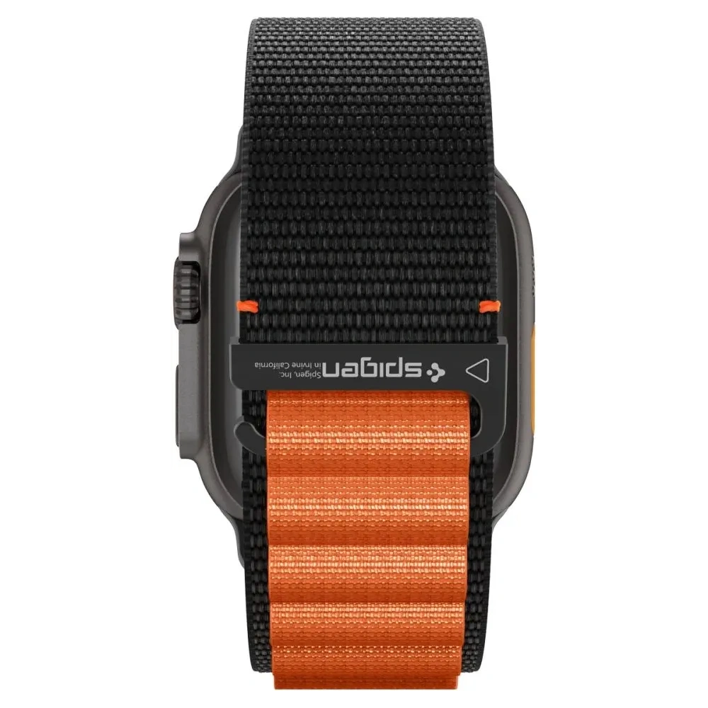 Pasek Spigen WBF1 Band do Apple Watch 6/7/8/9/10/SE/Ultra 1/2 44/45/46/49mm Black/orange