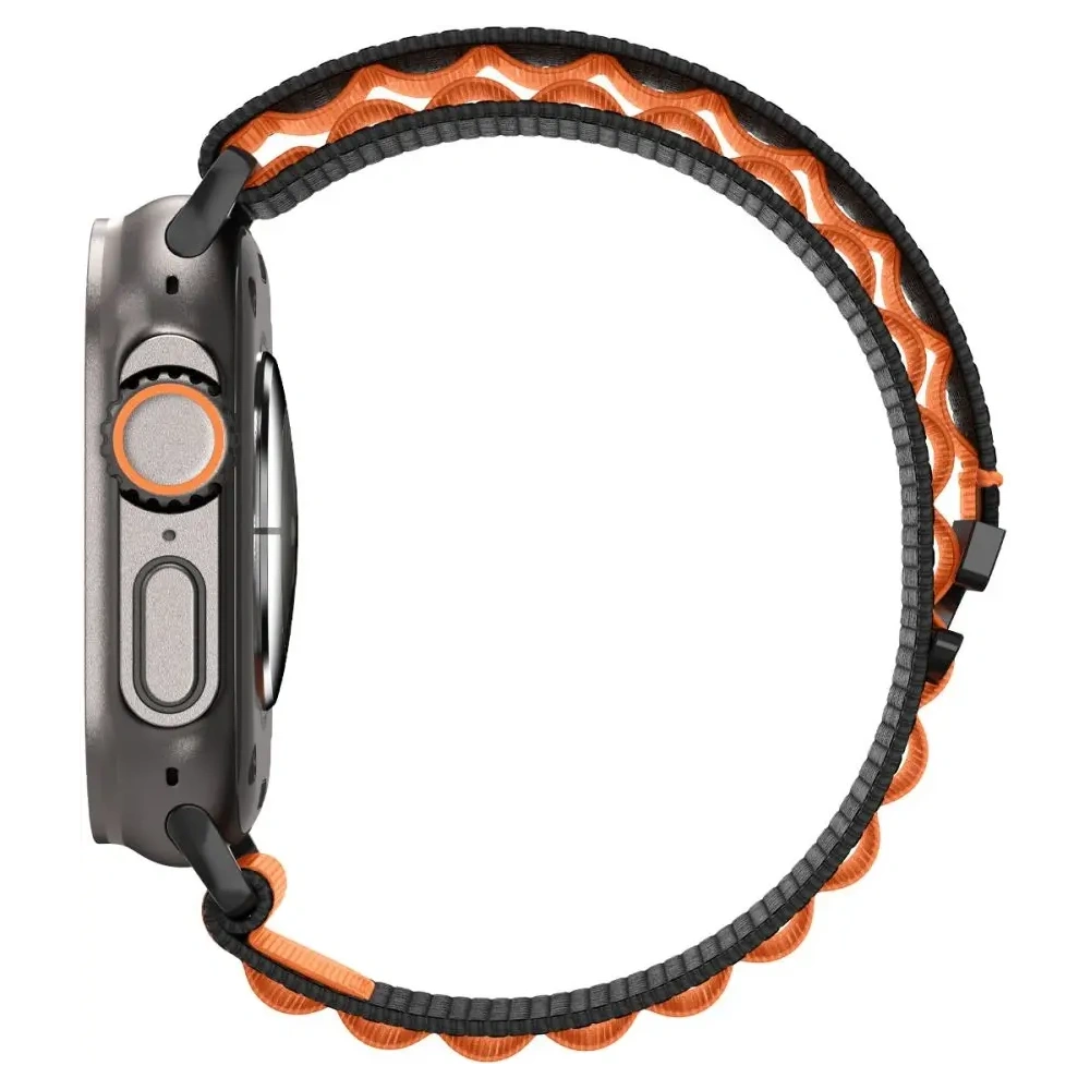 Pasek Spigen WBF1 Band do Apple Watch 6/7/8/9/10/SE/Ultra 1/2 44/45/46/49mm Black/orange