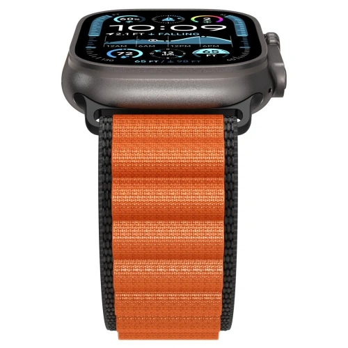 Pasek Spigen WBF1 Band do Apple Watch 6/7/8/9/10/SE/Ultra 1/2 44/45/46/49mm Black/orange