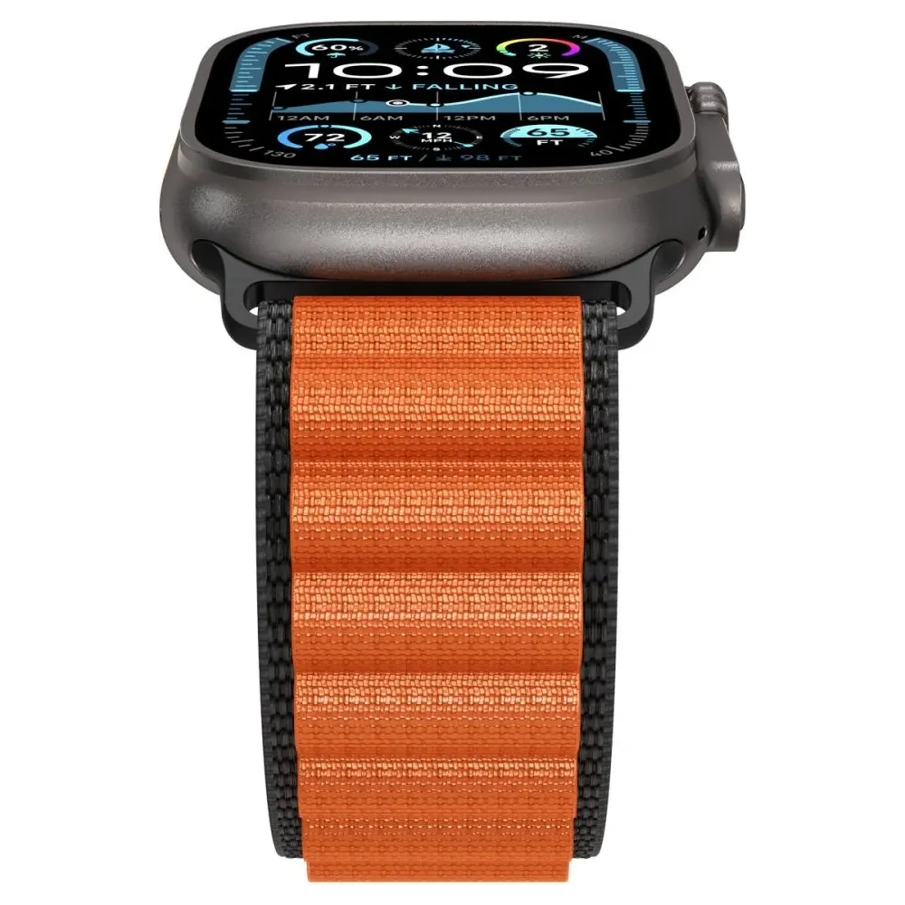 Pasek Spigen WBF1 Band do Apple Watch 6/7/8/9/10/SE/Ultra 1/2 44/45/46/49mm Black/orange