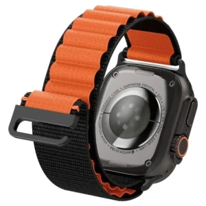 Pasek Spigen WBF1 Band do Apple Watch 6/7/8/9/10/SE/Ultra 1/2 44/45/46/49mm Black/orange