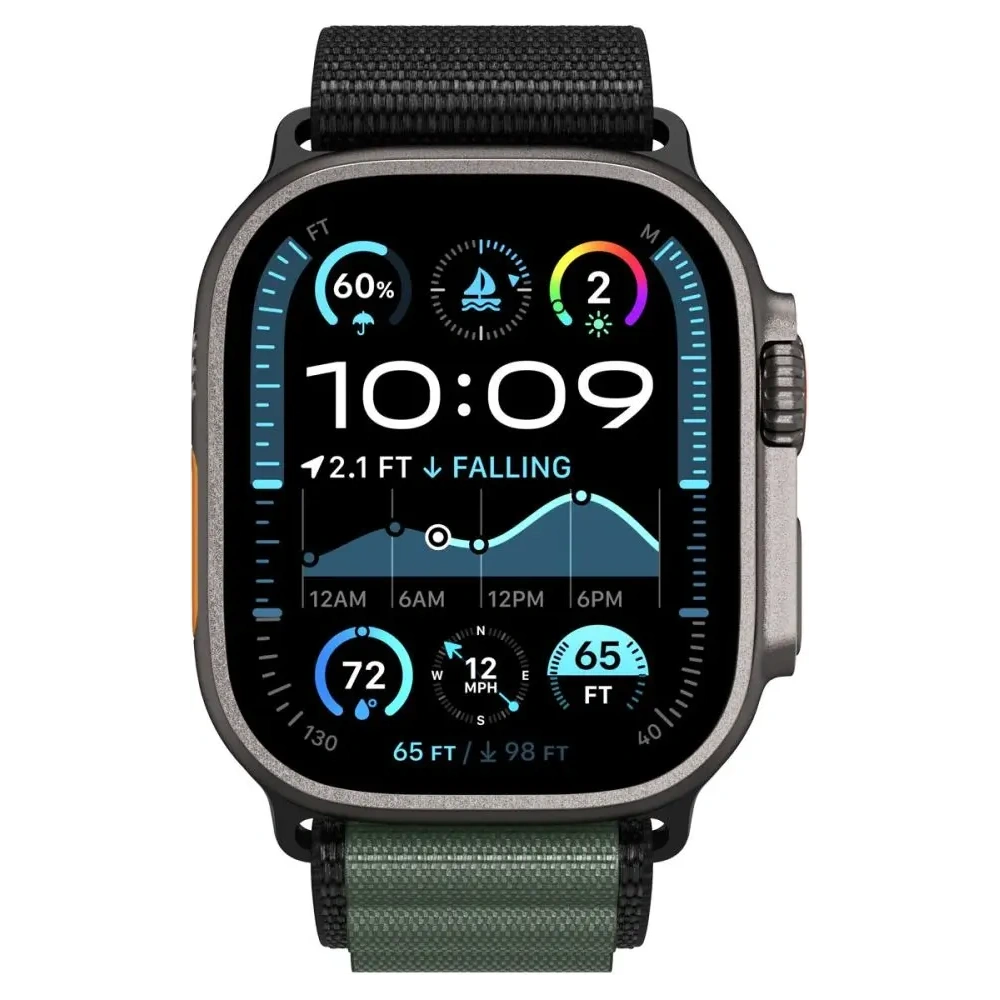 Pasek Spigen WBF1 Band do Apple Watch 6/7/8/9/10/SE/Ultra 1/2 44/45/46/49mm Black/green