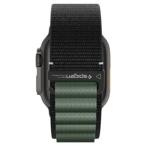 Pasek Spigen WBF1 Band do Apple Watch 6/7/8/9/10/SE/Ultra 1/2 44/45/46/49mm Black/green