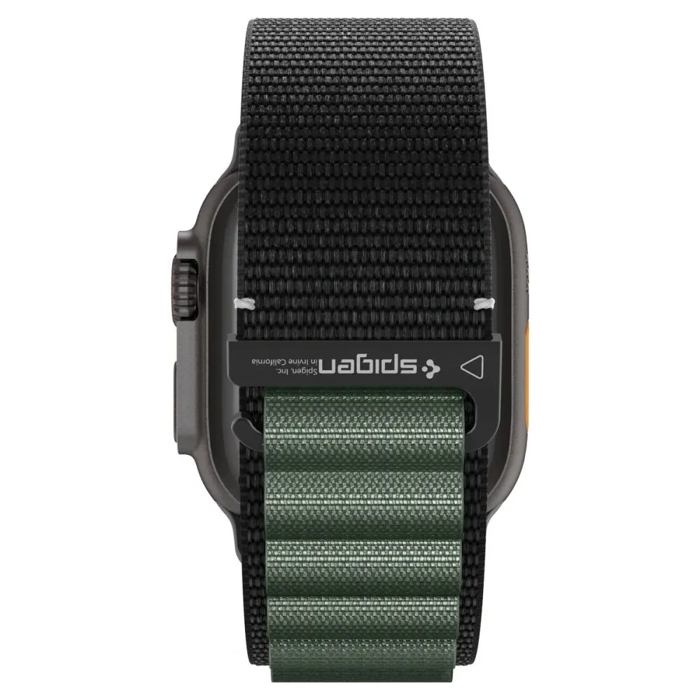 Pasek Spigen WBF1 Band do Apple Watch 6/7/8/9/10/SE/Ultra 1/2 44/45/46/49mm Black/green