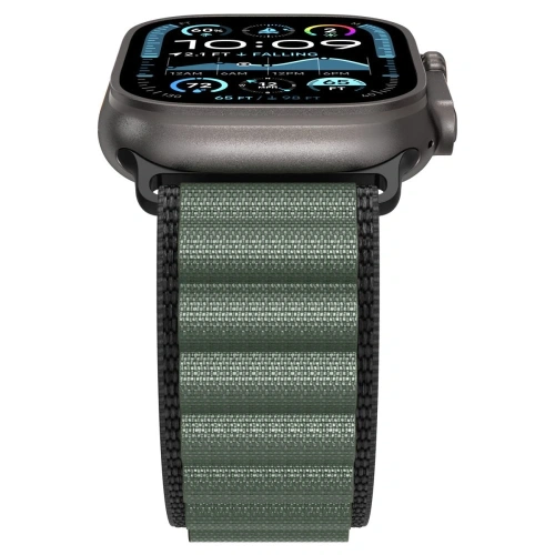 Pasek Spigen WBF1 Band do Apple Watch 6/7/8/9/10/SE/Ultra 1/2 44/45/46/49mm Black/green