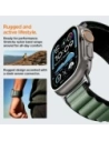 Pasek Spigen WBF1 Band do Apple Watch 6/7/8/9/10/SE/Ultra 1/2 44/45/46/49mm Black/green