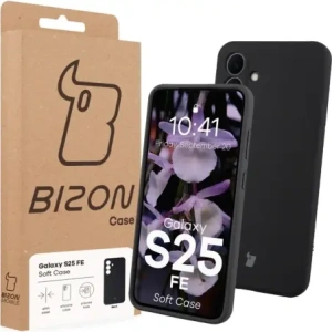 Silikonowe etui Bizon Soft Case do Samsung Galaxy S25 FE czarne